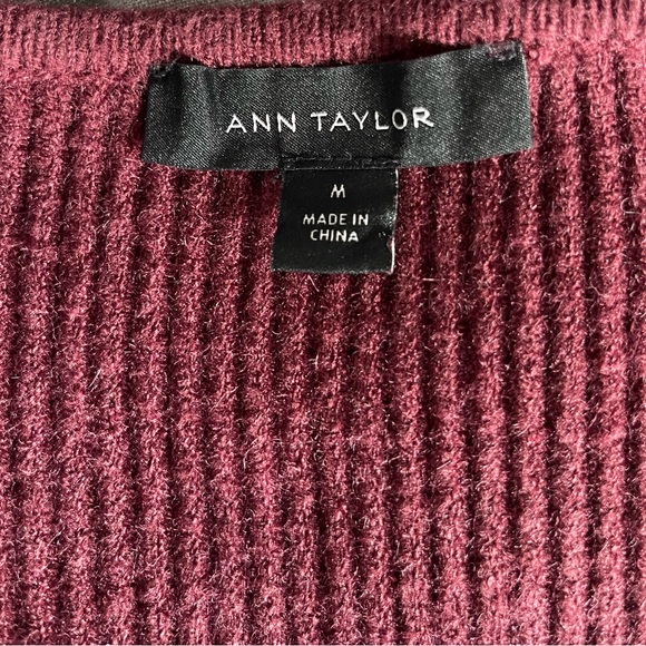 Ann Taylor burgundy open jacket - Picture 4 of 5